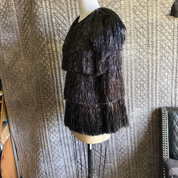 Nasty Gal Black Fringe Cape - Picture 5 of 9